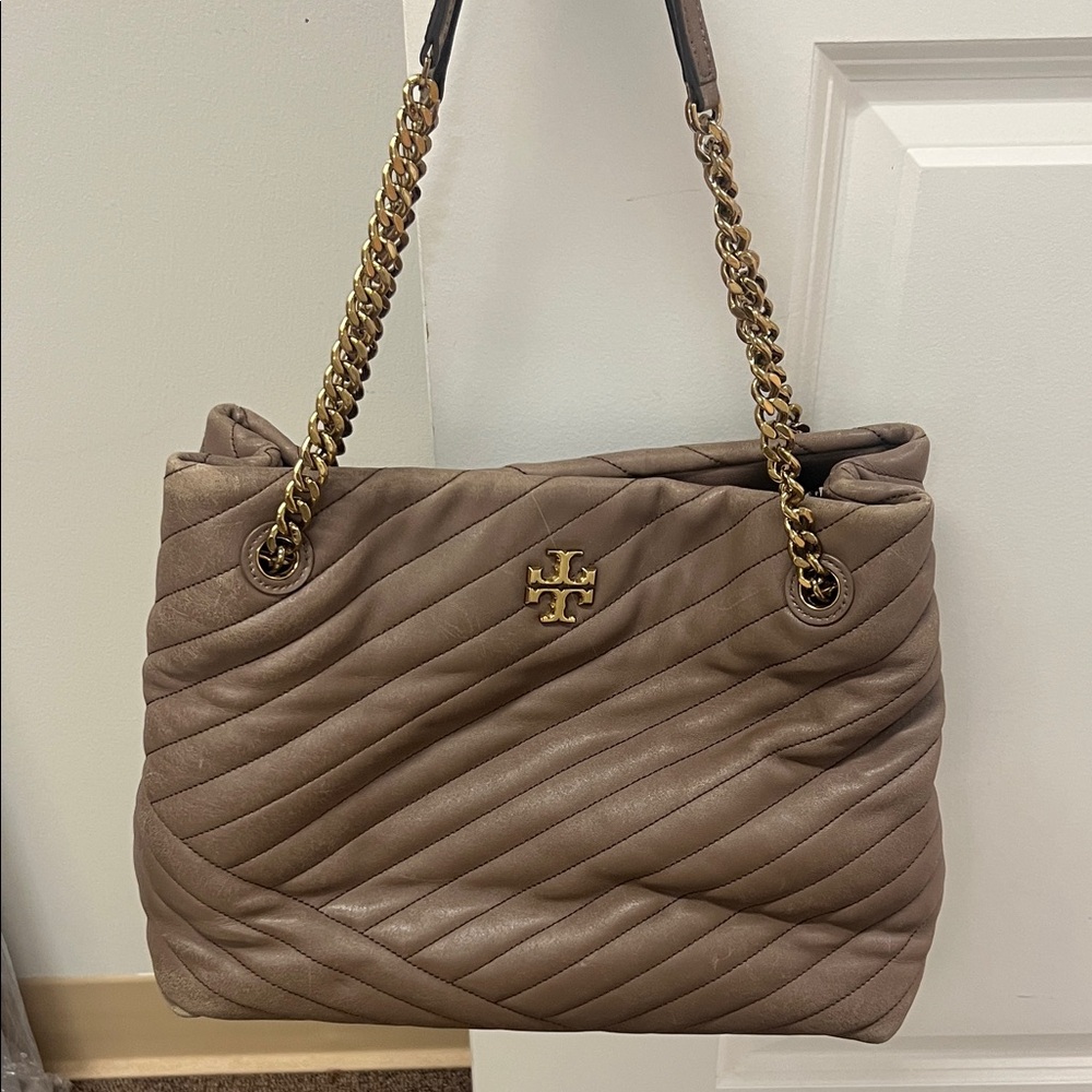 Tory Burch Tan Quilted Shoulder Bag